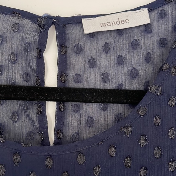Navy Blouse Size m - Picture 2 of 4